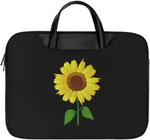 Clip Art Sunflower Laptop Case Slim Water Resistant Computer Bag with Handle Briefcase for Work