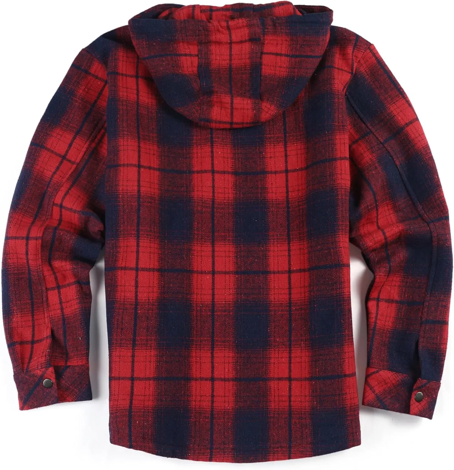 COOFANDY Men's Flannel Fleece Jacket Sherpa Lined Shirt Jacket Plaid Zip Up Hoodie Soft Warm Coat with Hood
