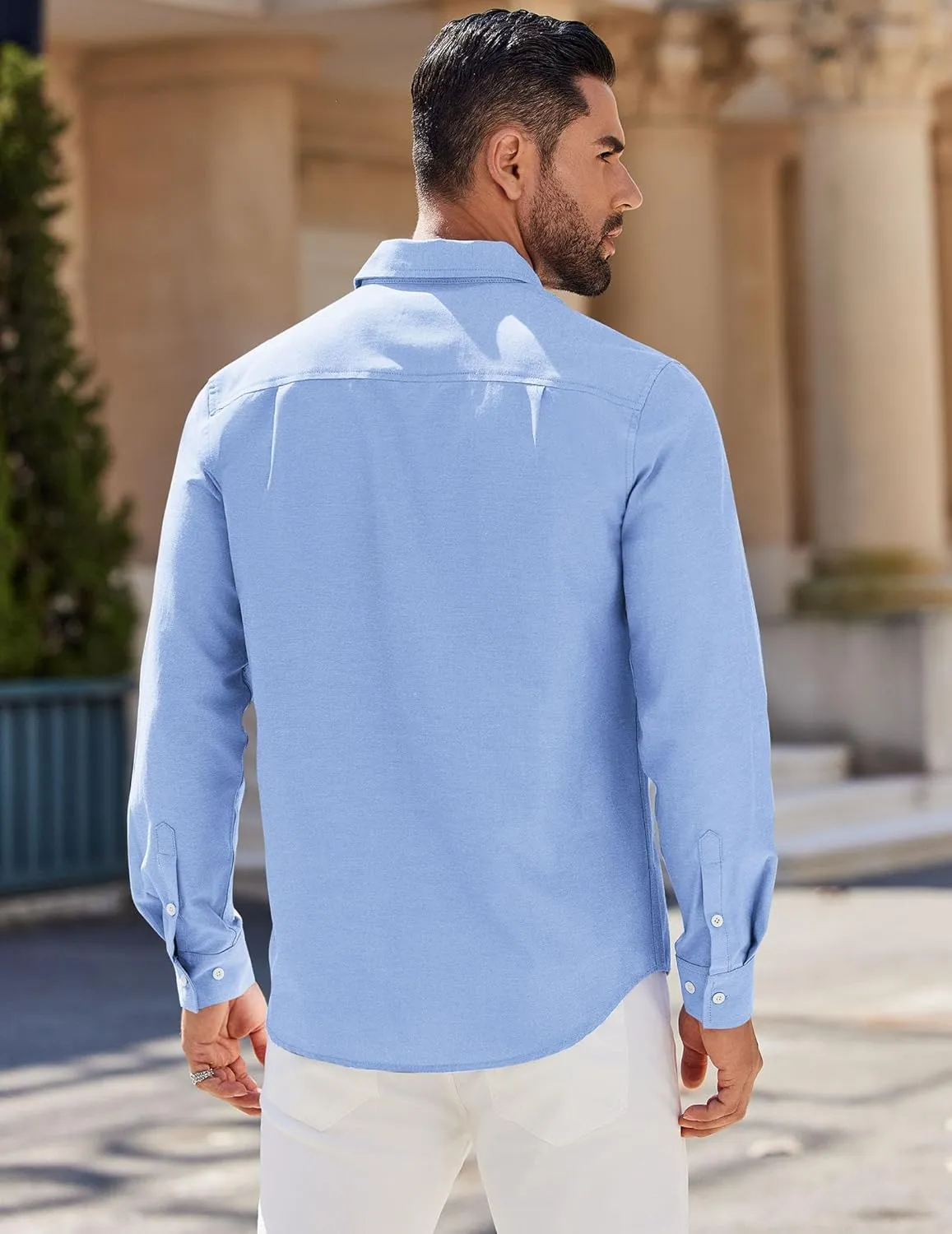 COOFANDY Mens Long Sleeve Button Down Shirt Casual Untucked Shirts for Men Oxford Dress Shirts