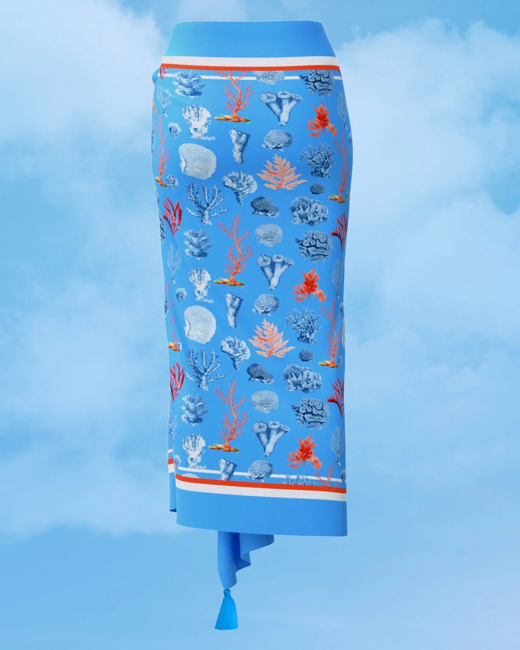 Coral Reef Pareo in Blue