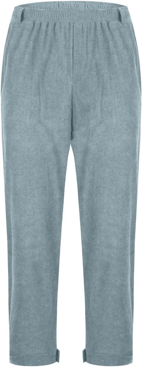 Corduroy Pants for Men Relaxed Fit Loose Tapered Joggers Casual Elastic Waist Outdoor Comfort Tapered Trousers