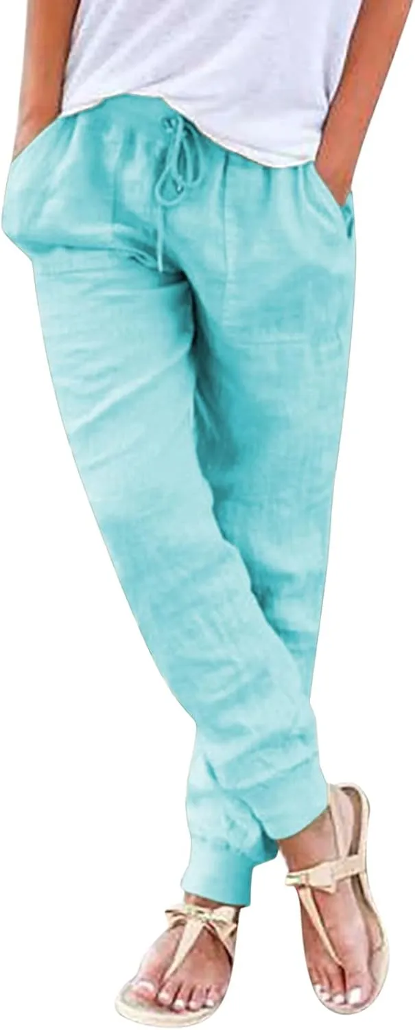 Corduroy Pleated Pants for Women Winter Crochet Sports Capris with Pockets Fleece Lined Water Resistant