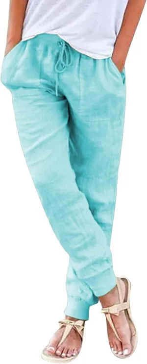 Corduroy Pleated Pants for Women Winter Crochet Sports Capris with Pockets Fleece Lined Water Resistant