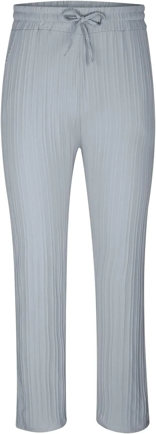 Cotton Stripe Linen Pants Men Dressy Casual Trousers Slim Fit Lounge Pants Trendy Tapered Pants Breathable Pants