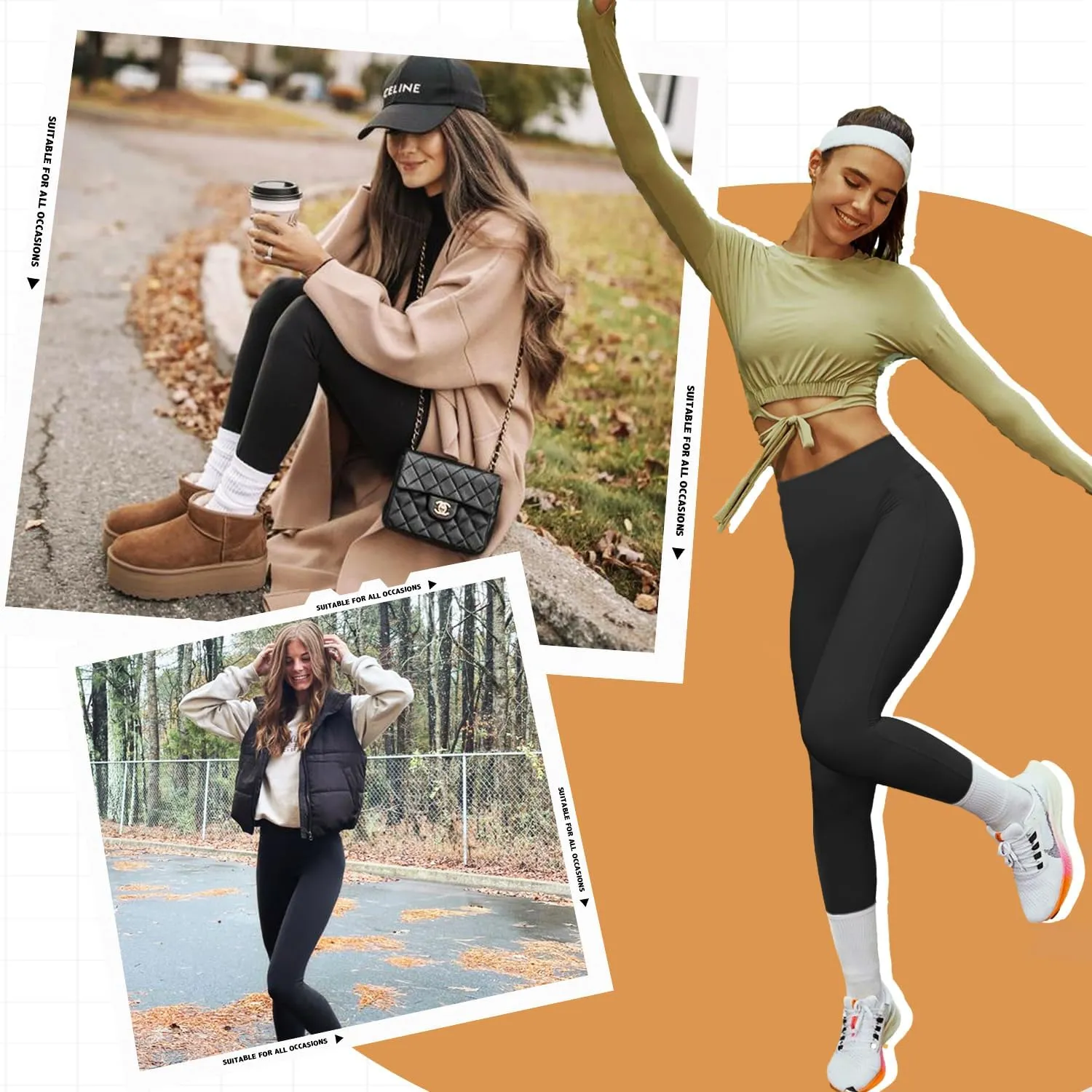 CTHH 4 Pack Leggings for Women Tummy Control-High Waisted Non See Through Black Soft Workout Yoga Pants
