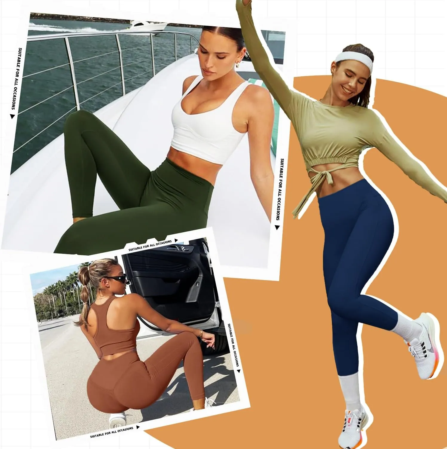CTHH 4 Pack Leggings for Women Tummy Control-High Waisted Non See Through Black Soft Workout Yoga Pants