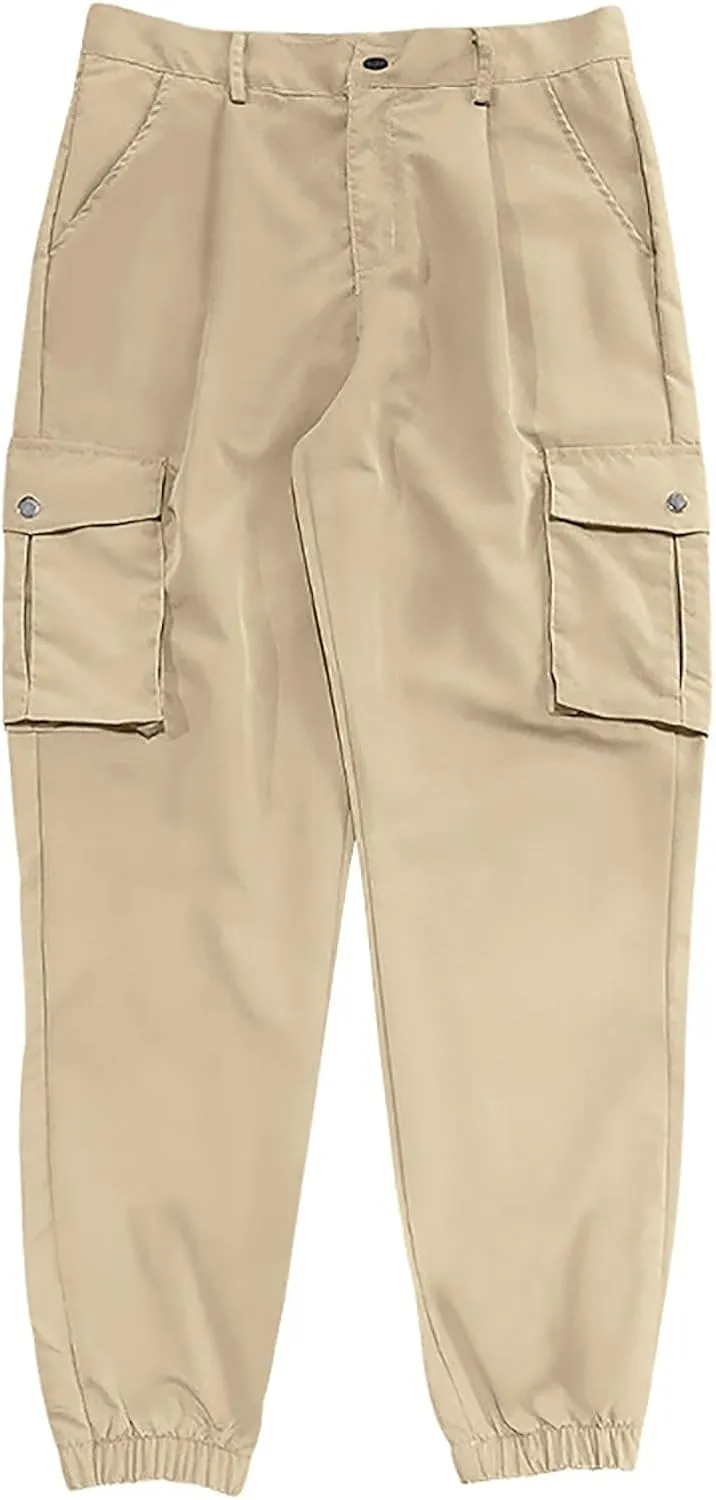 Ctreela Men's Cargo Joggers Pants Casual Sweatpants with Pockets Athletic Tapered Leg Pants Work Pants Tapered Sweatpants
