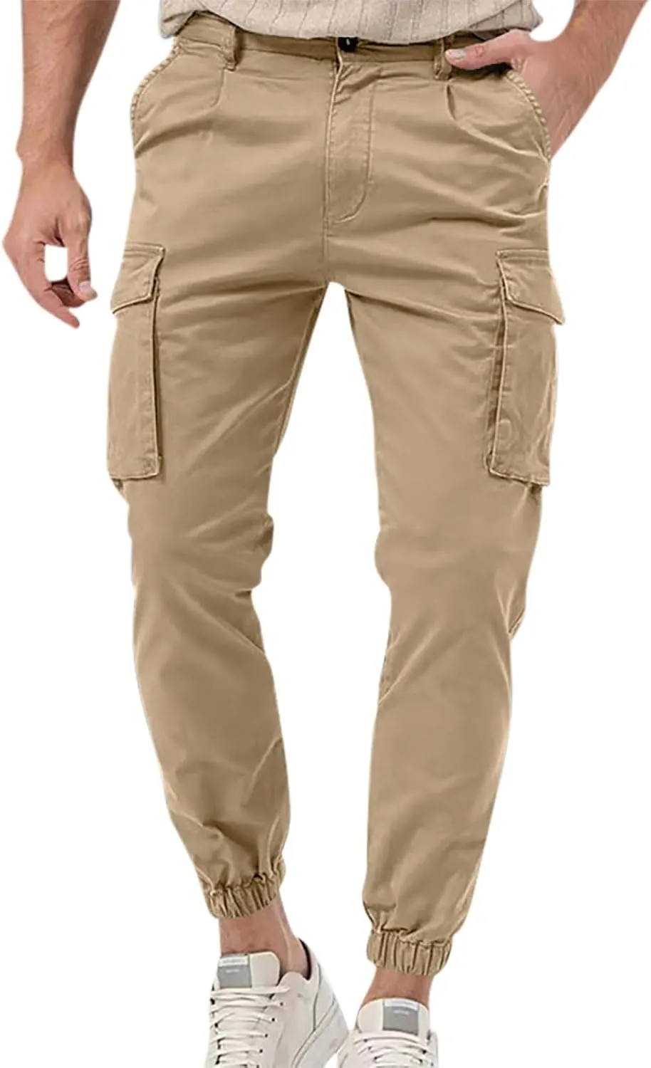 Ctreela Men's Cargo Joggers Pants Casual Sweatpants with Pockets Athletic Tapered Leg Pants Work Pants Tapered Sweatpants