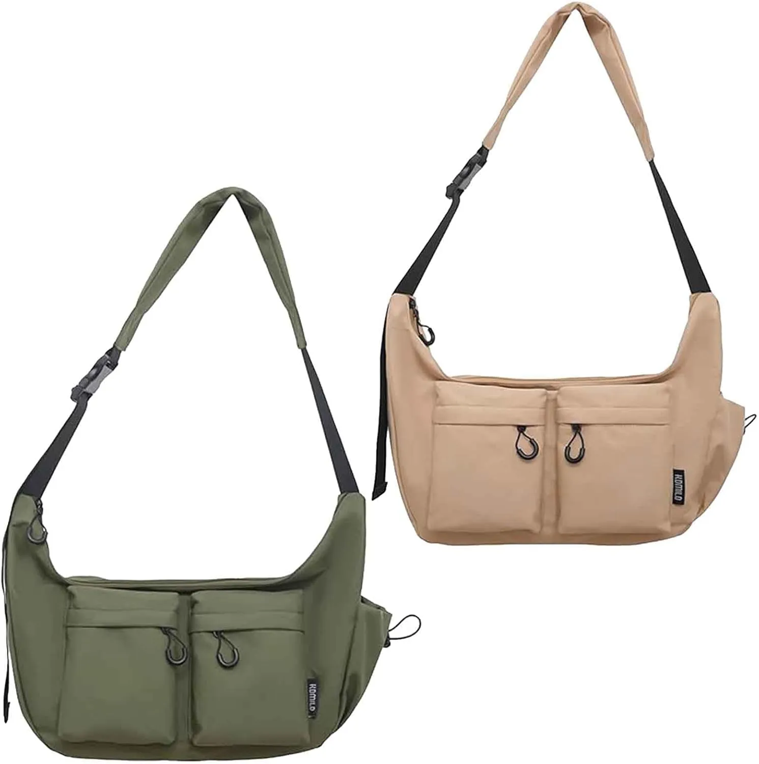 Dallaswind Large Capacity Messenger Canvas Bag, Vintage Water-Resistant Large Crossbody Shoulder Purse,Multi-Pockets