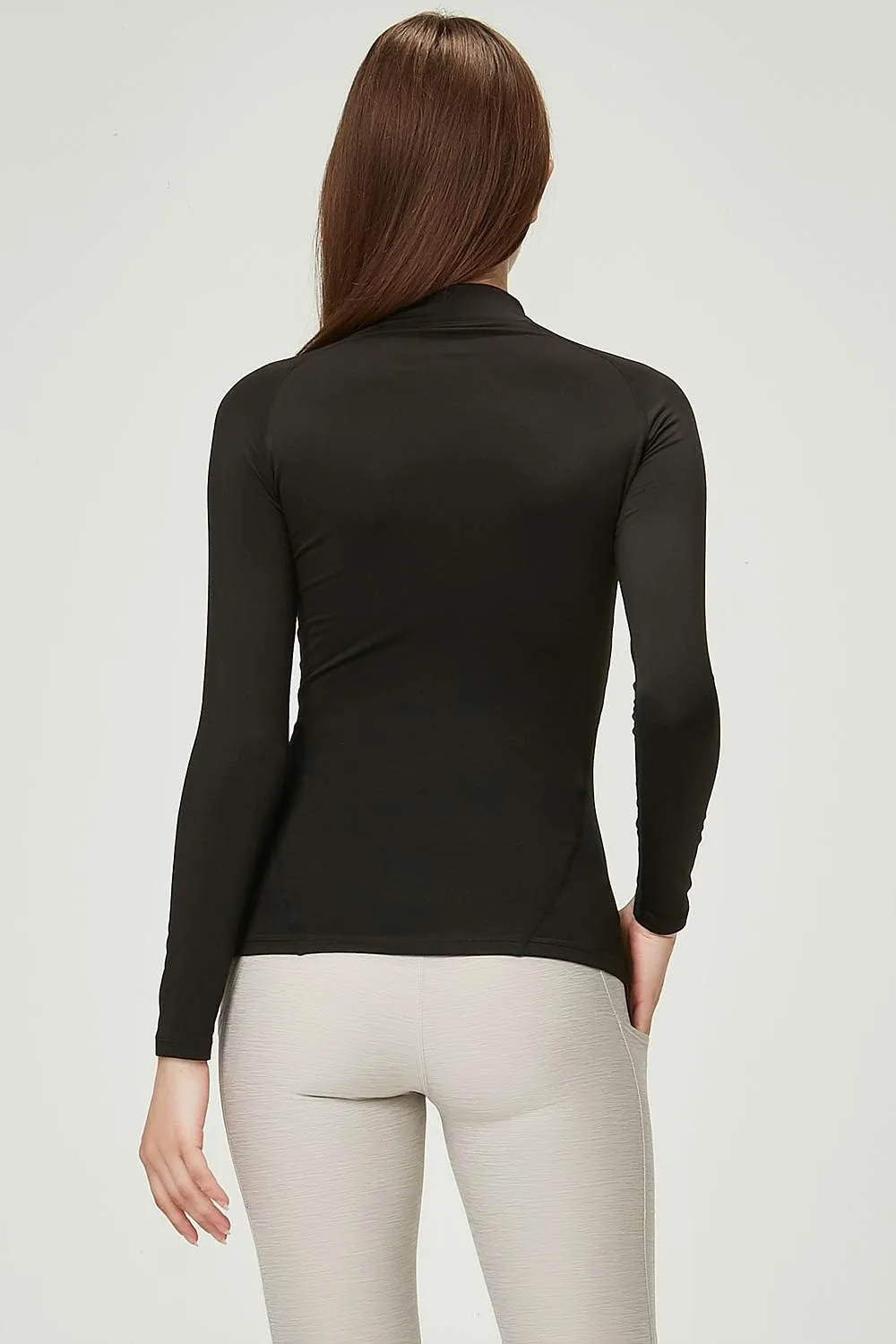 DEVOPS Women's 2 Pack Thermal Turtle Long Sleeve Shirts Compression Baselayer Tops