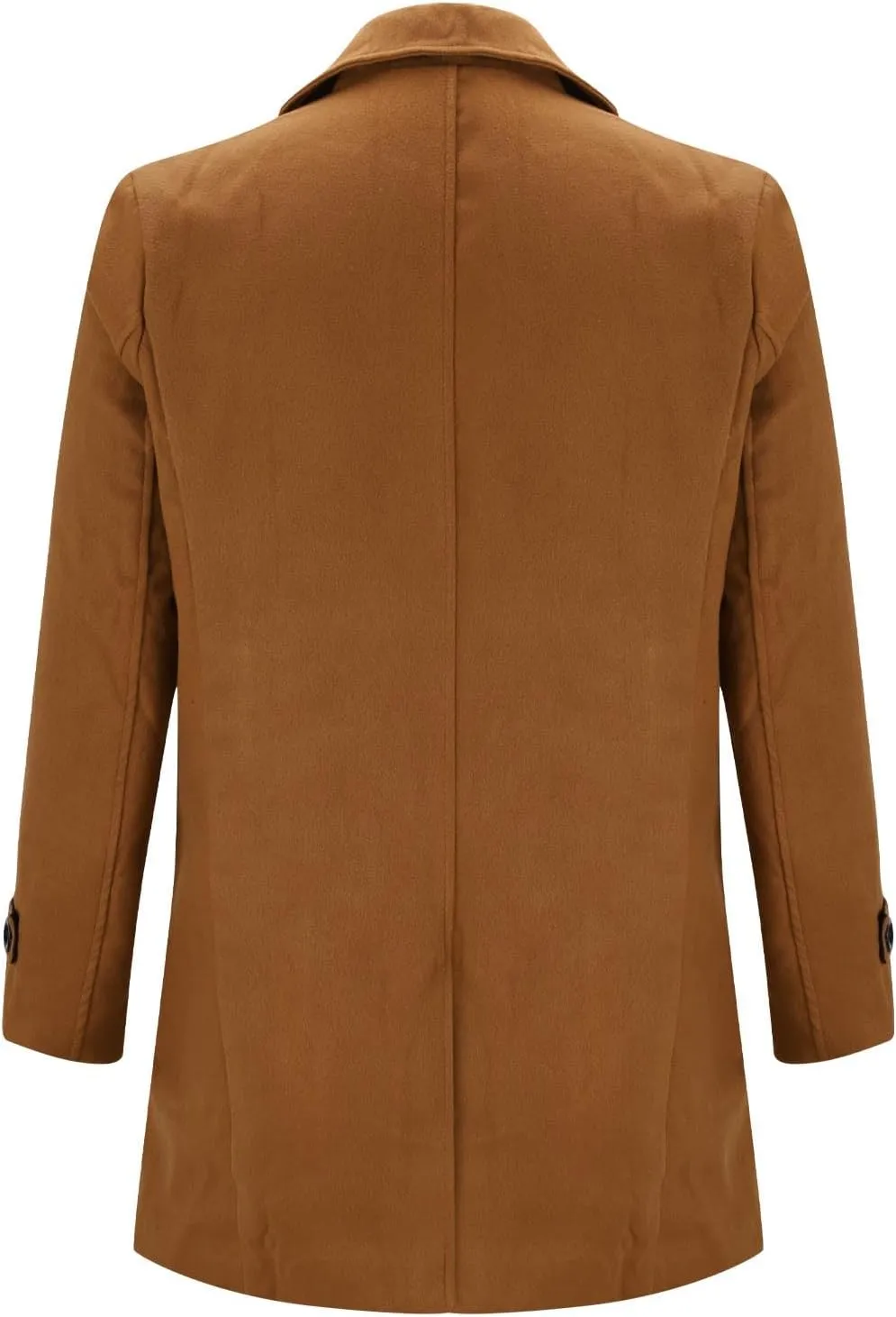 Dgoopd Mens Trench Coat Double Breasted Wool Blend Coat Notch Lapel Jacket Casual Pea Coats Winter Business Overcoat
