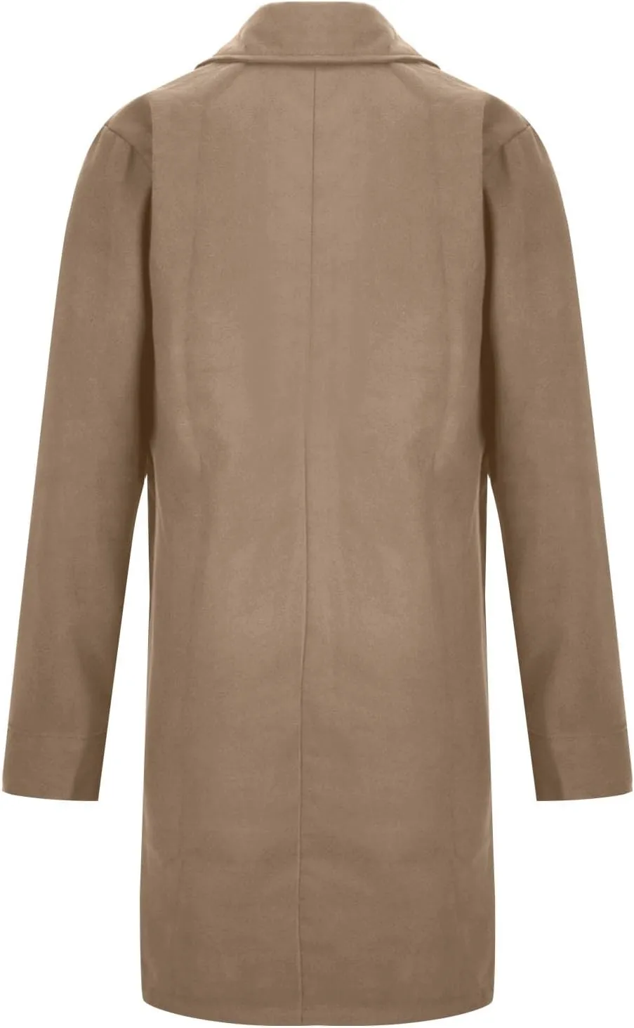 Dgoopd Trench Coat Men Stand Collar Wool Coat Double Breasted Pea Coat Notch Lapel Overcoat Long Winter Coat Casual Jacket