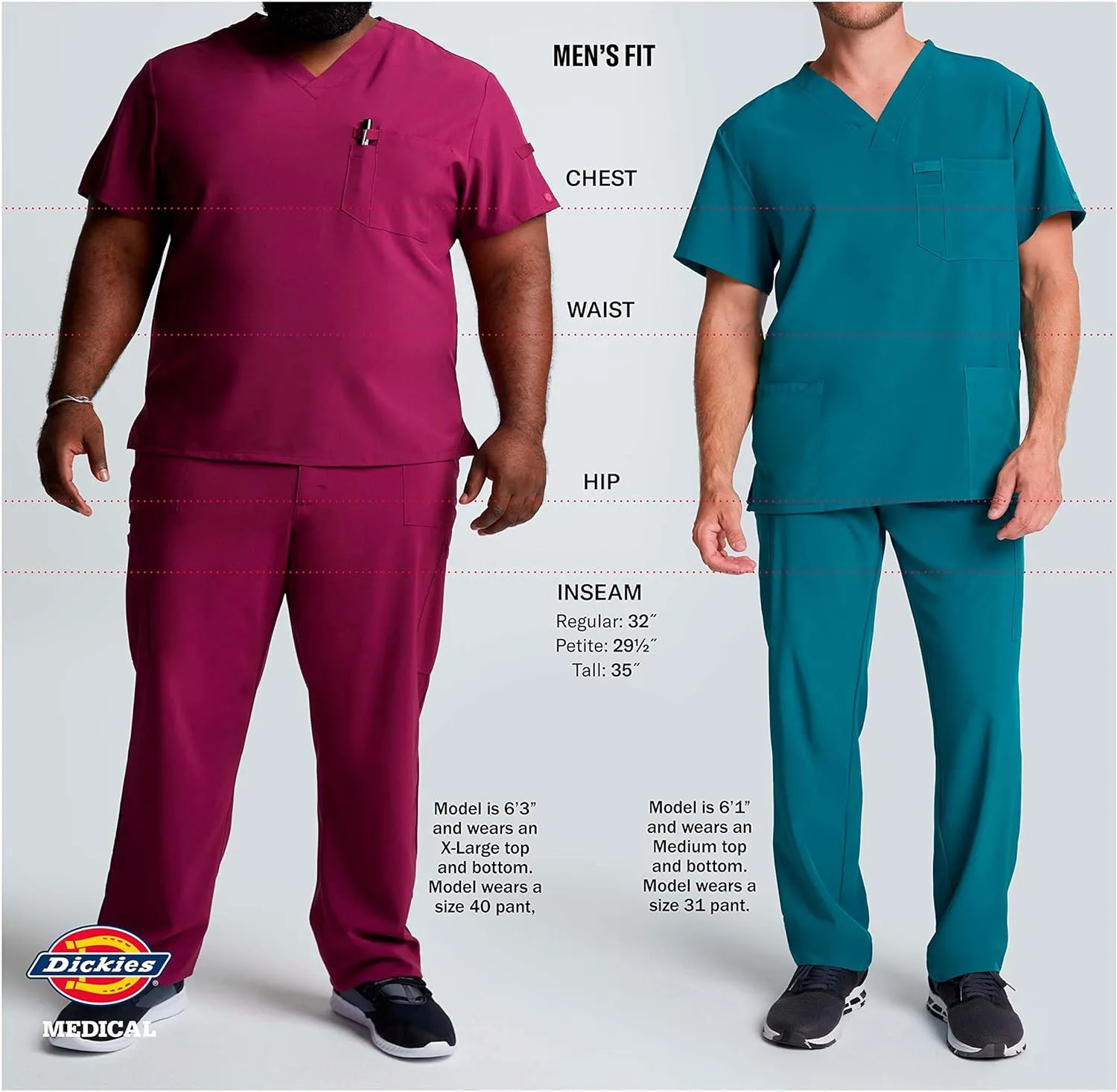 Dickies Dynamix Scrub Pants for Men with Zip Fly, Athletic-Inspired with Four-Way Stretch and Moisture Wicking DK110