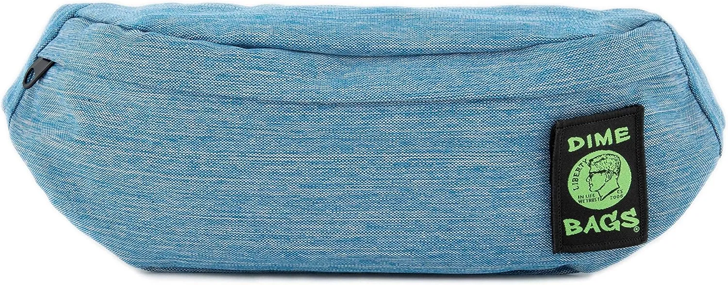 DIME BAGS Puff Pack | Water-Resistant Fanny Pack | Athletic Waist Bag (Blue)