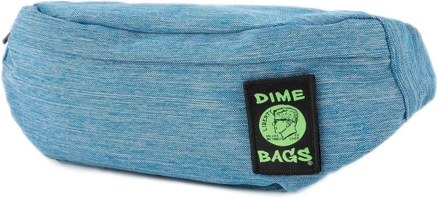 DIME BAGS Puff Pack | Water-Resistant Fanny Pack | Athletic Waist Bag (Blue)