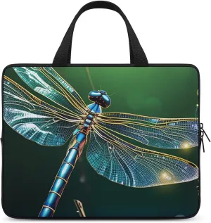 Dragonfly Green Laptop Bag Durable Laptop Sleeve Water-Resistant Notebook Bag for Computer Or Tablet