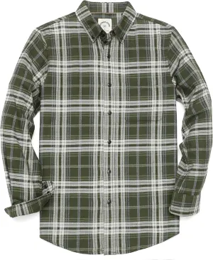 Dubinik Flannel Shirt for Men Casual Button Down Work Soft All Cotton Lightweight Flannel Mens Plaid Shirts Long Sleeve