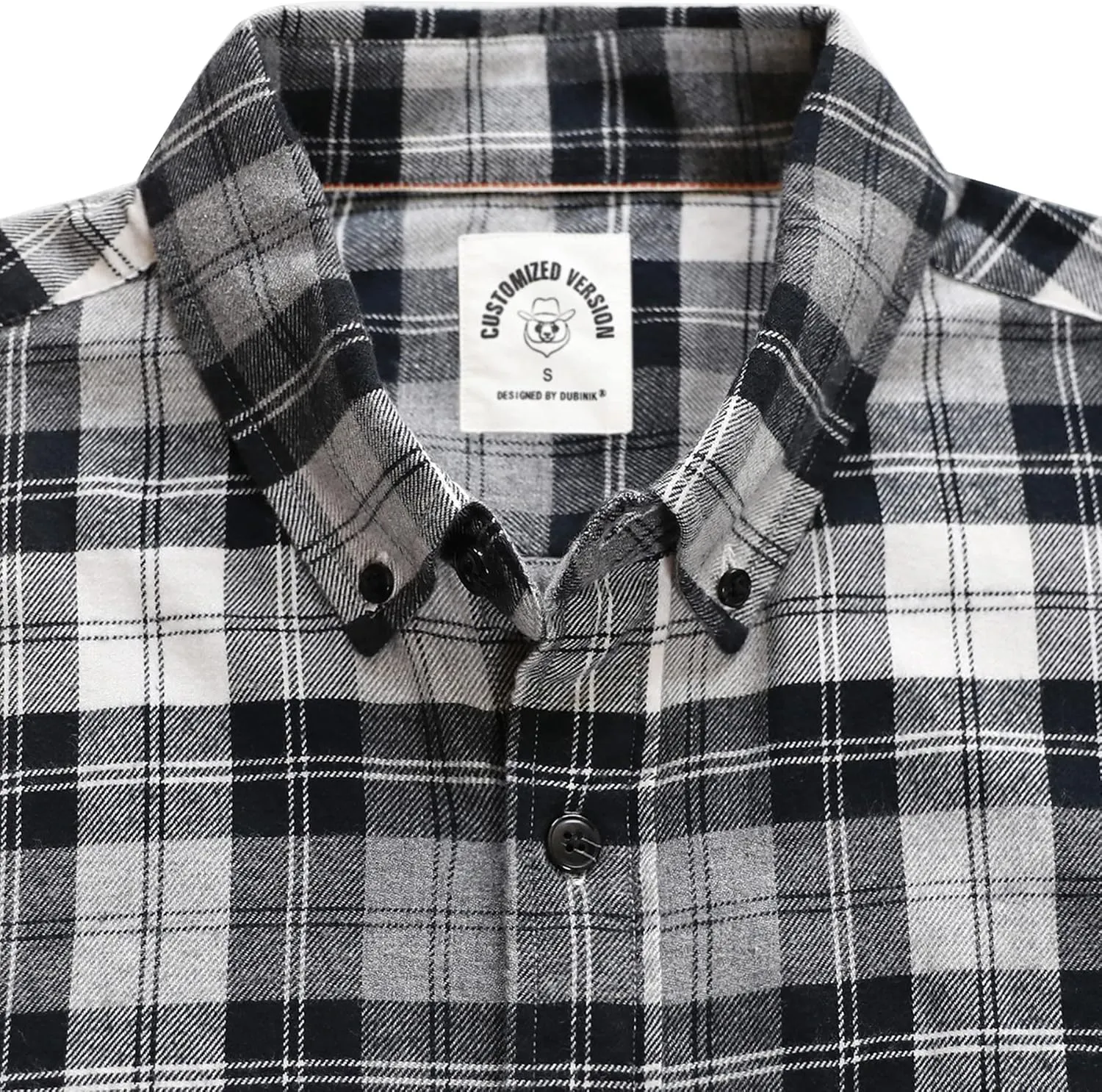 Dubinik Flannel Shirt for Men Casual Button Down Work Soft All Cotton Lightweight Flannel Mens Plaid Shirts Long Sleeve