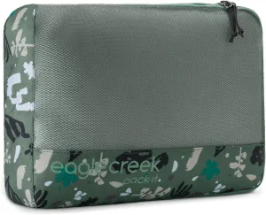 Eagle Creek Pack-It Isolate Cube M - Medium Packing Cubes for Travel Made with Durable Water-Resistant Nylon, Self-Repairing Zipper & Quick-Grab Handle Roots and Shoots: Duck Green -Reveal (New)