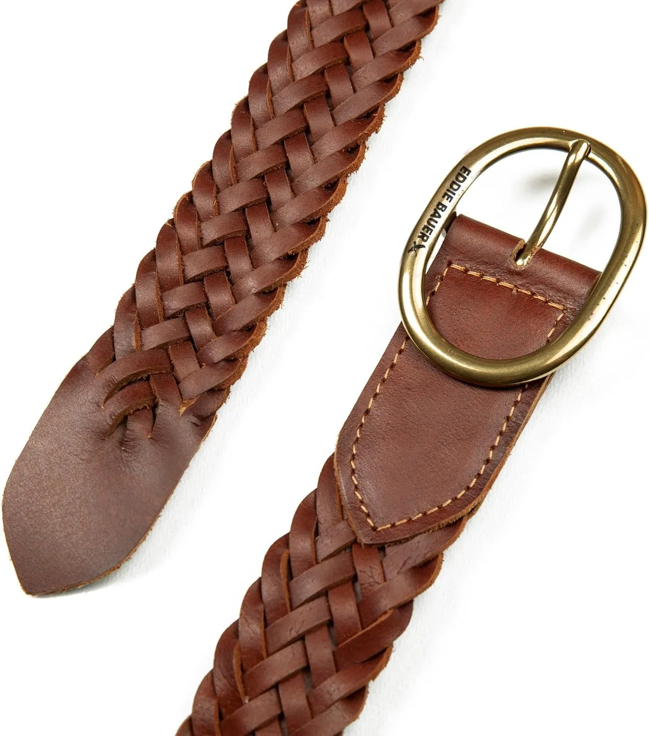 Eddie Bauer Women's Casual Leather Belts with Durable Metal Buckle