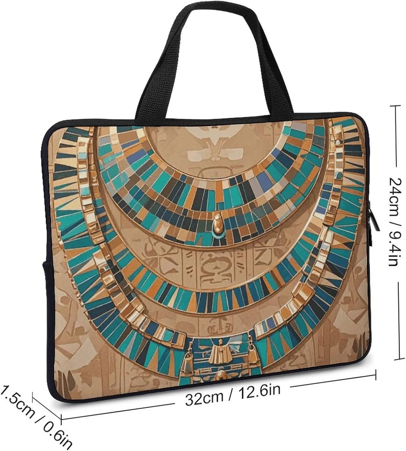 Egyptian Necklace Laptop Bag Durable Laptop Sleeve Water-Resistant Notebook Bag for Computer Or Tablet