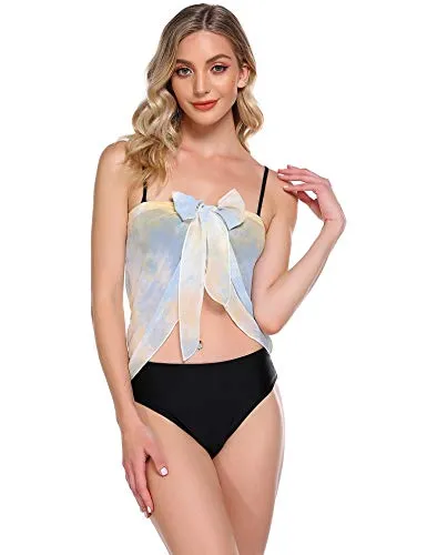 Ekouaer Women Short Sarongs Beach Wrap Sheer Chiffon Bikini Wrap Cover Ups Skirt for Swimwear Small