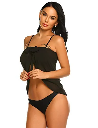 Ekouaer Women Short Sarongs Beach Wrap Sheer Chiffon Bikini Wrap Cover Ups Skirt for Swimwear Small