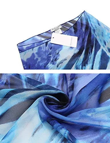 Ekouaer Women Short Sarongs Beach Wrap Sheer Chiffon Bikini Wrap Cover Ups Skirt for Swimwear Small