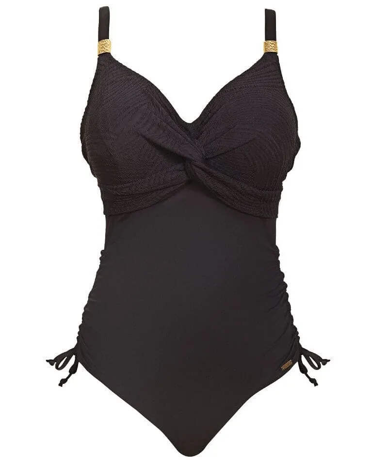 Fantasie Swim Ottawa Underwired Twist Front One Piece Swimsuit - Black