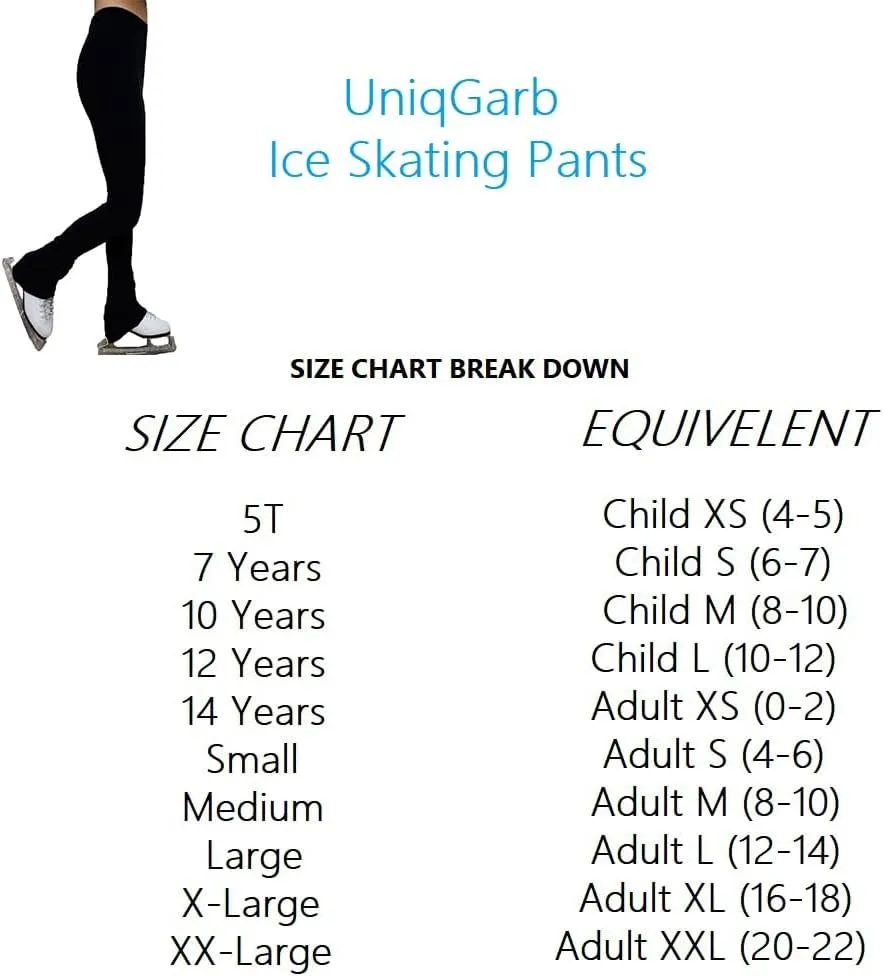 Figure Skating Practice Pants  Polar Fleece Thermal Black  Blue  Purple UGSP2 ice Skating Pants for Girls Women