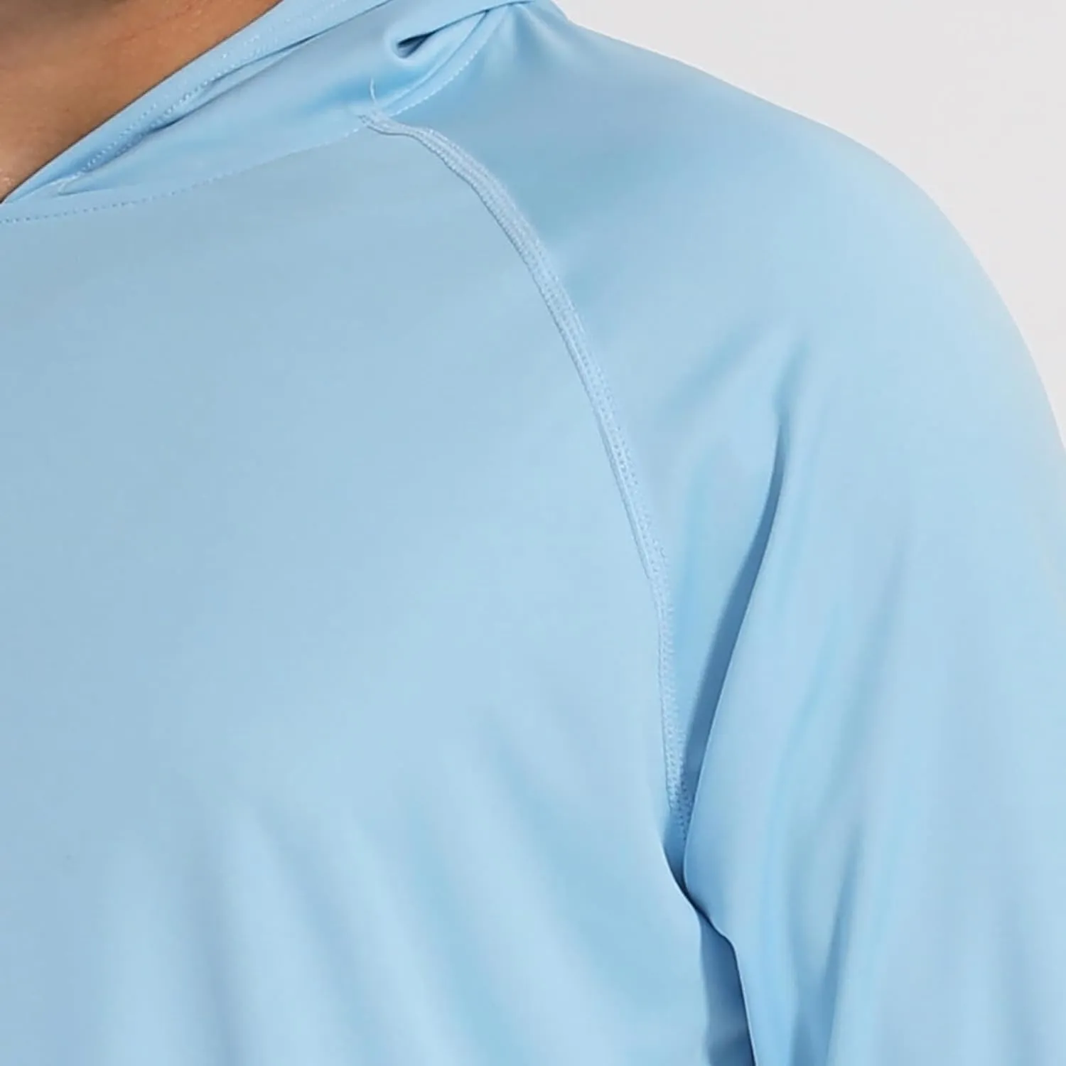 Finelylove Mens Long Sleeve Sun Protection Shirts Quick Dry Sun Hoodie UPF 50  UV Hiking Fishing Shirts Rash Guards