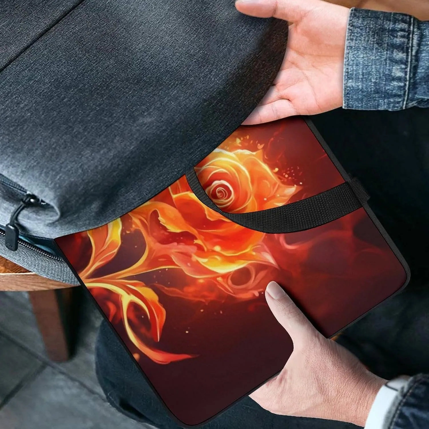 Flame Rose Laptop Bag Durable Laptop Sleeve Water-Resistant Notebook Bag for Computer Or Tablet