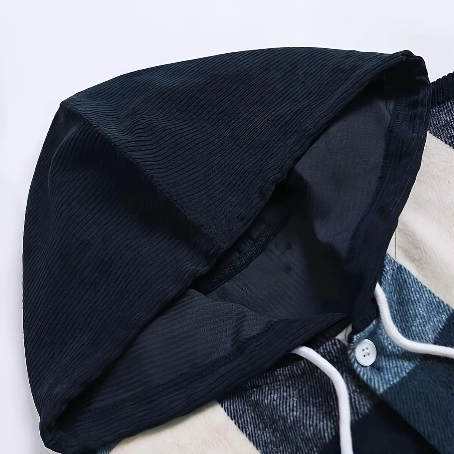 Flannel Hoodie for Men Long Sleeve Casual Button Down Plaid Shirt Lightweight Drawstring Regular Fit Pocket Shirt Jacket