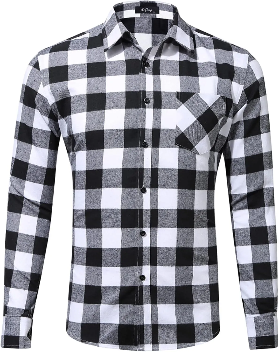Flannel Shirt for Men 2024 Fashion Long Sleeve Plaid Button Down Shirt Jacket Casual Lightweight Fall Outwear Coats