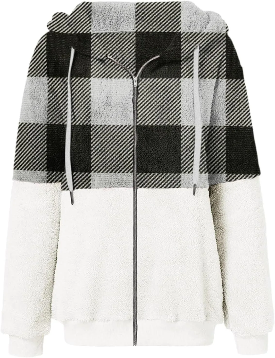 Flannels for Women 2024 Winter Warm Fuzzy Plaid Shirt Jackets Plus Size Button Casual Button Down Loose Trendy