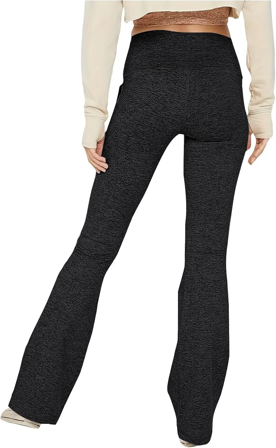 Flare Leggings for Women High Waist Yoga Pants Casual Stretch Workout Gym Pants 2024 Fall Fashion Outfit with Pockets