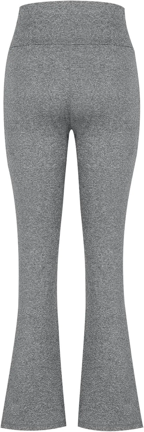 Flare Leggings for Women High Waist Yoga Pants Casual Stretch Workout Gym Pants 2024 Fall Fashion Outfit with Pockets
