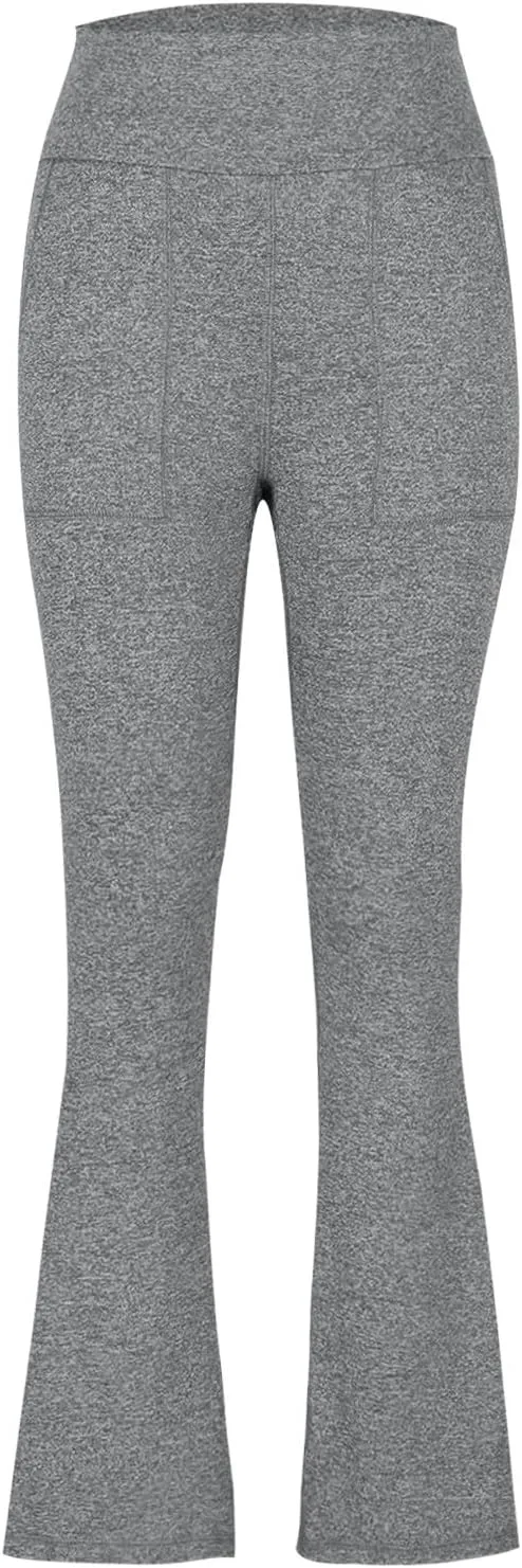Flare Leggings for Women High Waist Yoga Pants Casual Stretch Workout Gym Pants 2024 Fall Fashion Outfit with Pockets