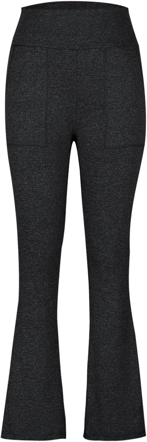 Flare Leggings for Women High Waist Yoga Pants Casual Stretch Workout Gym Pants 2024 Fall Fashion Outfit with Pockets