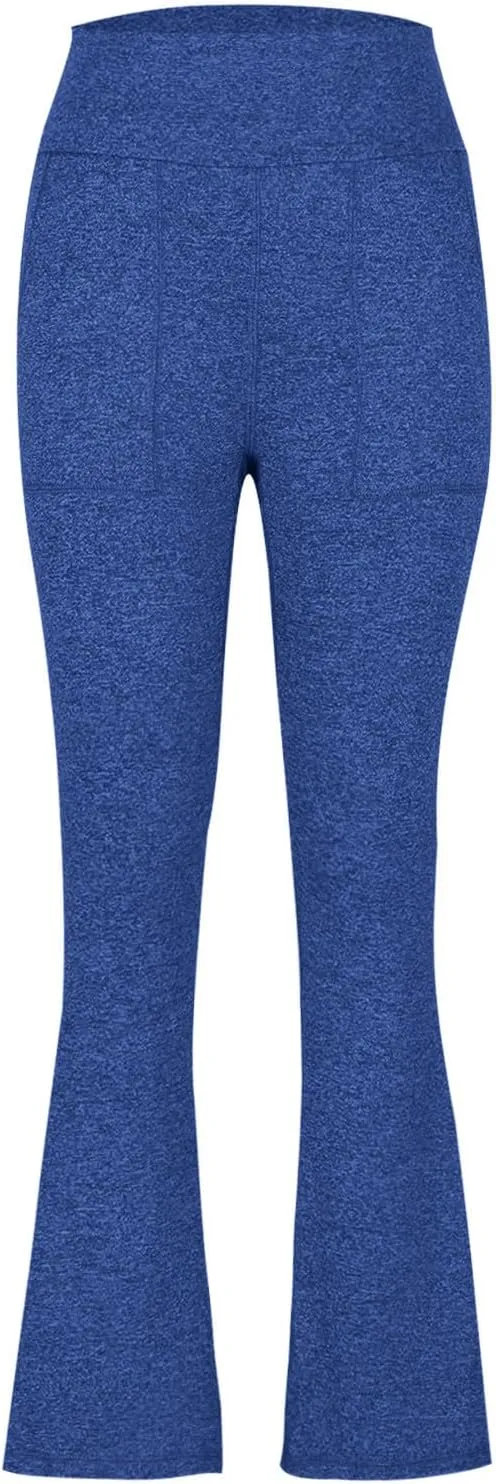 Flare Leggings for Women High Waist Yoga Pants Casual Stretch Workout Gym Pants 2024 Fall Fashion Outfit with Pockets