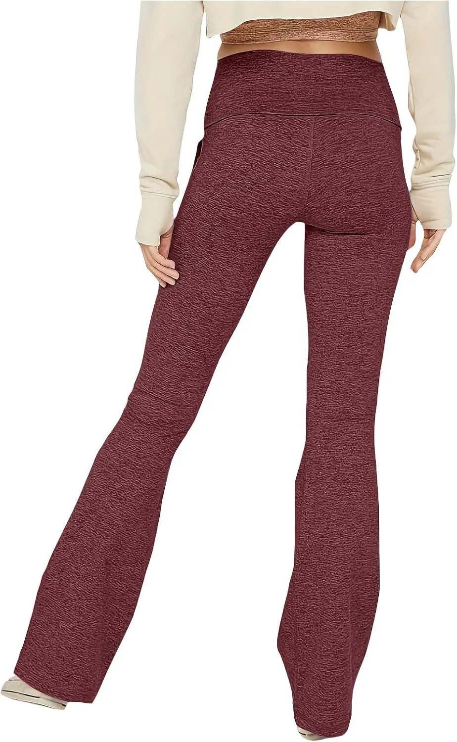 Flare Leggings for Women High Waist Yoga Pants Casual Stretch Workout Gym Pants 2024 Fall Fashion Outfit with Pockets