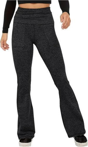 Flare Leggings for Women High Waist Yoga Pants Casual Stretch Workout Gym Pants 2024 Fall Fashion Outfit with Pockets
