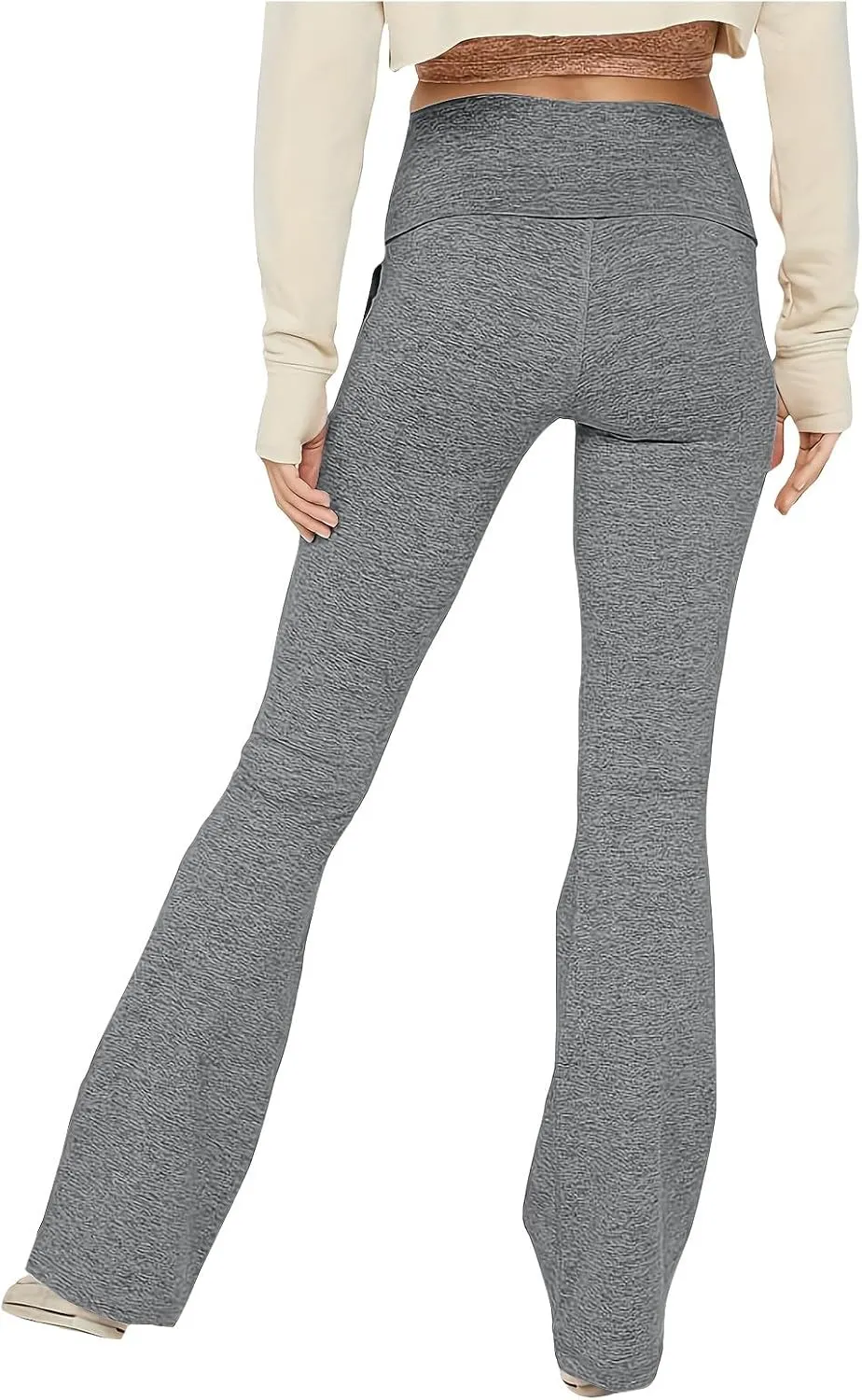 Flare Leggings for Women High Waist Yoga Pants Casual Stretch Workout Gym Pants 2024 Fall Fashion Outfit with Pockets