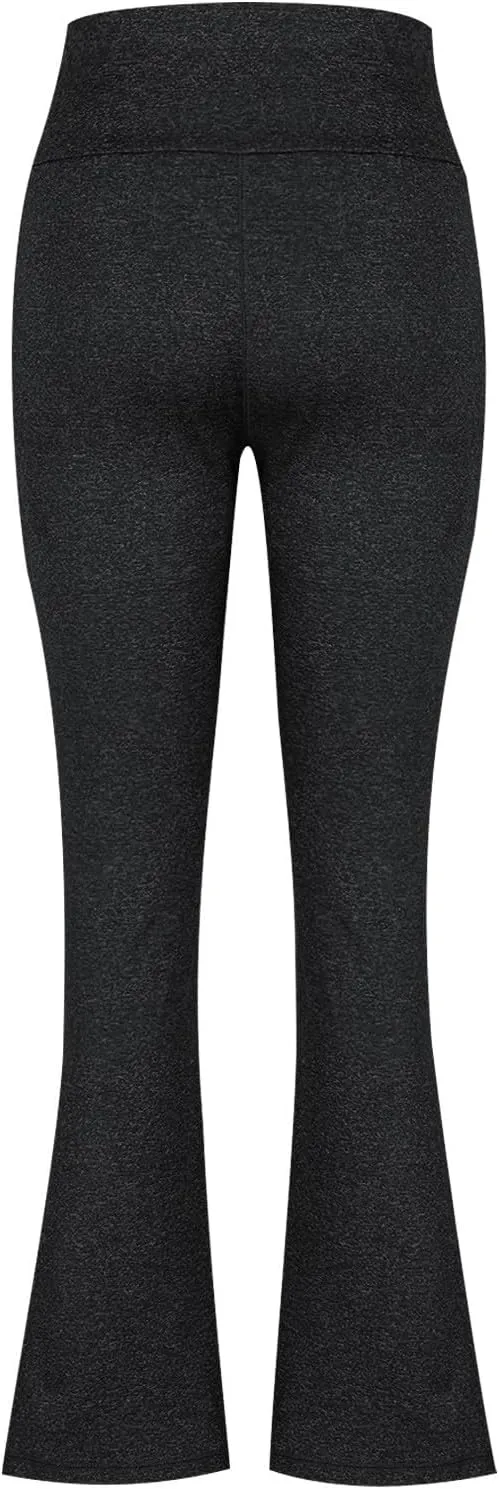 Flare Leggings for Women High Waist Yoga Pants Casual Stretch Workout Gym Pants 2024 Fall Fashion Outfit with Pockets