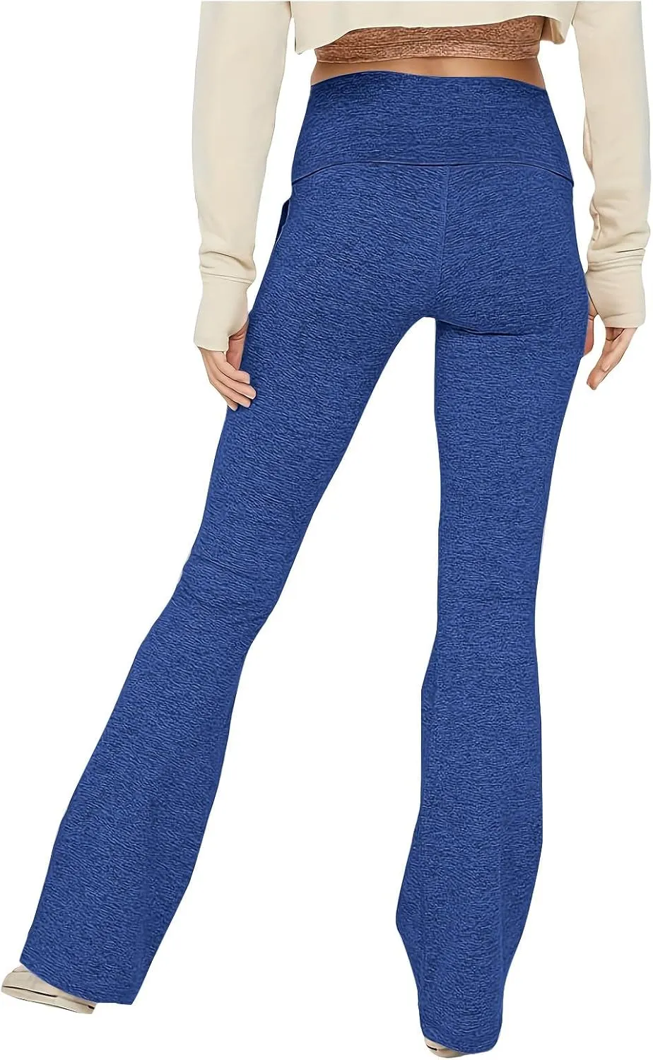 Flare Leggings for Women High Waist Yoga Pants Casual Stretch Workout Gym Pants 2024 Fall Fashion Outfit with Pockets