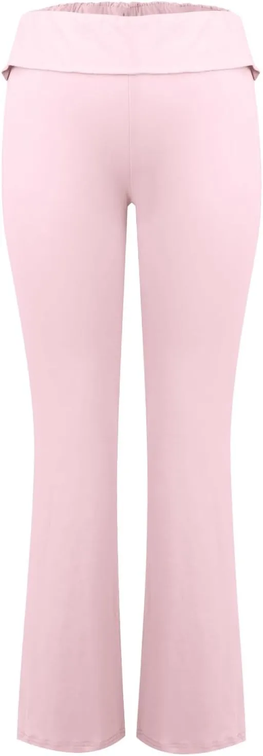 Flare Leggings, Yoga Summer Pants High Waisted Tummy Control Loose Pants Elastic Waist Dressy Casual Trousers