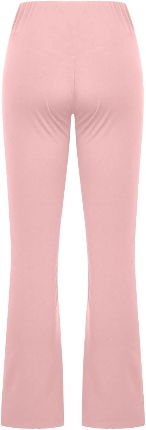 Flared Yoga Pants Women Crossover V Waist Leggings Elastic High Waisted Bootcut Bell Bottoms Stretch Workout Slim Fit Pants