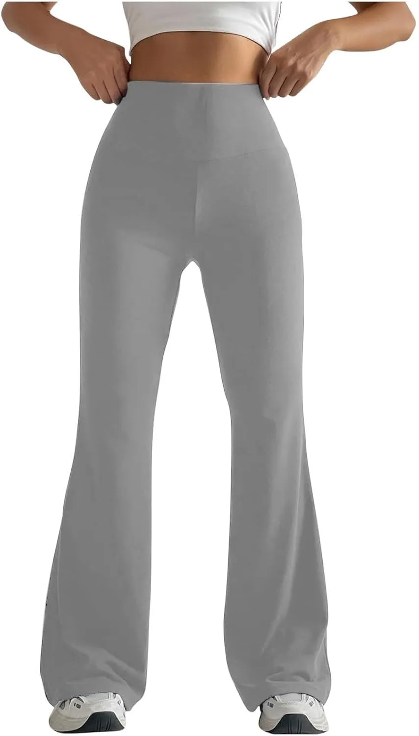 Flared Yoga Pants Women Flare Sweatpants Elastic High Waisted Bootcut Bell Bottoms Stretch Slim Fit Leggings