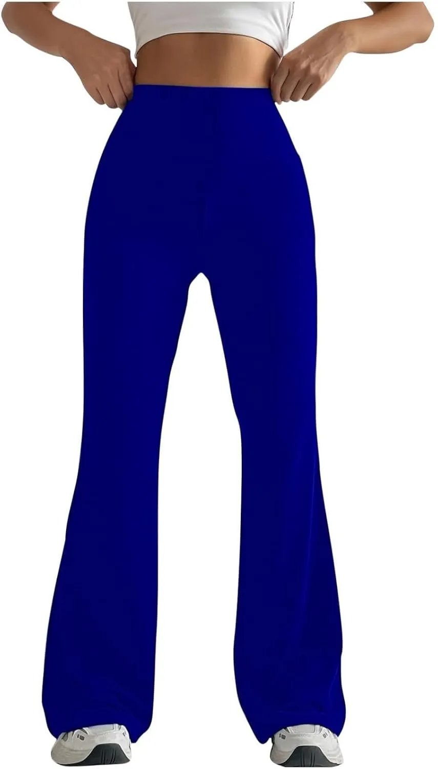 Flared Yoga Pants Women Flare Sweatpants Elastic High Waisted Bootcut Bell Bottoms Stretch Slim Fit Leggings