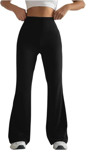 Flared Yoga Pants Women Flare Sweatpants Elastic High Waisted Bootcut Bell Bottoms Stretch Slim Fit Leggings